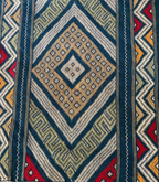 Moroccan Hanbel Wool Rug, 3 ft 3 in × 4 ft 11 in, Blue Multi-Color