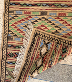 Moroccan Hanbel Rug, 3 ft 3 in × 4 ft 11 in, Beige Multi-Color