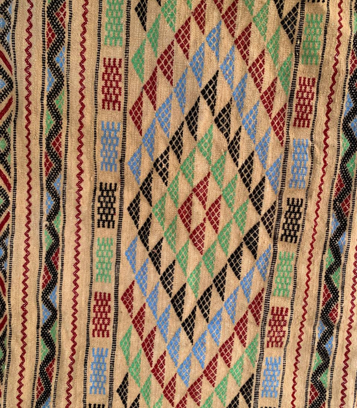 Moroccan Hanbel Rug, 3 ft 3 in × 4 ft 11 in, Beige Multi-Color