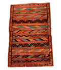 Moroccan Hanbel Rug – 3 ft 3 in × 4 ft 11 in, Terracotta Multi-Color