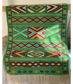 Moroccan Hanbel Wool Rug, 3 ft 3 in × 4 ft 11 in, Sage Green Multi-Color