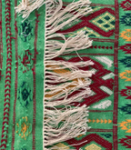 Moroccan Hanbel Wool Rug, 3 ft 3 in × 4 ft 11 in, Sage Green Multi-Color