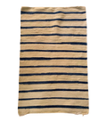Moroccan Hanbel Wool Rug, 3 ft 3 in × 4 ft 11 in, Beige & Navy