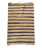 Moroccan Hanbel Wool Rug, 3 ft 3 in × 4 ft 11 in, Beige & Navy