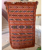 Moroccan Hanbel Wool Rug, 3 ft 3 in × 4 ft 11 in, Terracotta Multi-Color