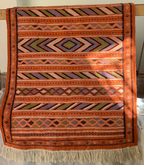 Moroccan Hanbel Wool Rug, 3 ft 3 in × 4 ft 11 in, Terracotta Multi-Color