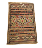 Moroccan Hanbel Rug, 3 ft 3 in × 4 ft 11 in, Beige Multi-Color