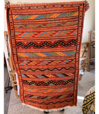 Moroccan Hanbel Rug – 3 ft 3 in × 4 ft 11 in, Terracotta Multi-Color