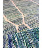 Moroccan Beni Mrirt Wool Rug, 7 ft 5 in × 10 ft 2 in Seafoam Green, Mint & Blue - Cooperative Atma