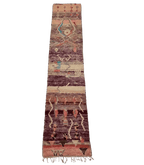 Moroccan Boujaad Wool Runner – 2 ft 9 in × 12 ft 10 in, Multi - color - Cooperative Atma
