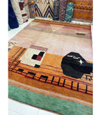 Moroccan Boujad Wool Rug, 9 ft 5 in × 12 ft 10 in Multi - color - Cooperative Atma