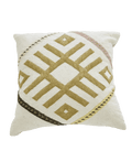 Moroccan Geometric Wool Pillow Cover – 20 in × 20 in, Neutral Tones - Cooperative Atma