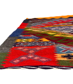 Moroccan Kharita wool Runner – 2 ft 3 in × 7 ft 2 in, Multi - color - Cooperative Atma