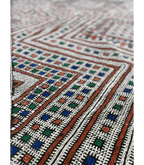 Moroccan Middle Atlas Wool Rug – 4 ft × 6 ft 6 in, Dark Patterned Design - Cooperative Atma