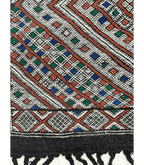 Moroccan Middle Atlas Wool Rug – 4 ft × 6 ft 6 in, Dark Patterned Design - Cooperative Atma