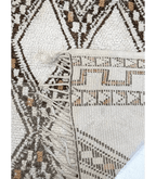 Moroccan Ourain Wool Rug – 5 ft 3 in × 8 ft 1 in, White & Brown - Cooperative Atma