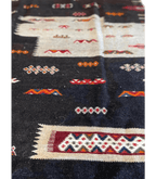 Moroccan Small Akhanif Wool Rug – 3 ft 11 in × 5 ft 2 in, Black & Multi - color - Cooperative Atma