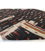 Moroccan Small Akhanif Wool Rug – 3 ft 11 in × 5 ft 2 in, Black & Multi - color - Cooperative Atma