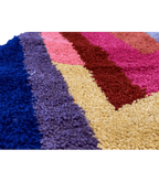 Moroccan Small Color - Block Wool Rug – 2 ft 10 in × 5 ft 2 in, Multi - color - Cooperative Atma
