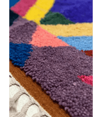 Moroccan Small Color - Block Wool Rug – 2 ft 10 in × 5 ft 2 in, Multi - color - Cooperative Atma