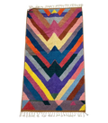 Moroccan Small Color - Block Wool Rug – 2 ft 10 in × 5 ft 2 in, Multi - color - Cooperative Atma
