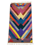 Moroccan Small Color - Block Wool Rug – 2 ft 10 in × 5 ft 2 in, Multi - color - Cooperative Atma